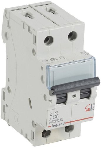 Выключатель автоматический Legrand TX3 6000 2п 6А C 6кА фото Выключатель автоматический Legrand TX3 6000 2п 6А C 6кА картинка